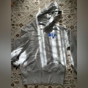 Aerie Offline Gray Hoodie with Blue MVP logo